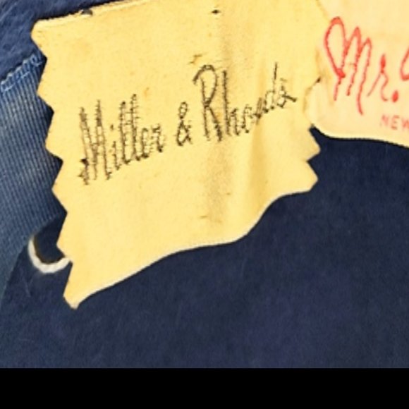 Royal Blue 1950s True Vintage Felt Hat With A Small Turned Up Brim And A Tassel - Picture 5 of 6